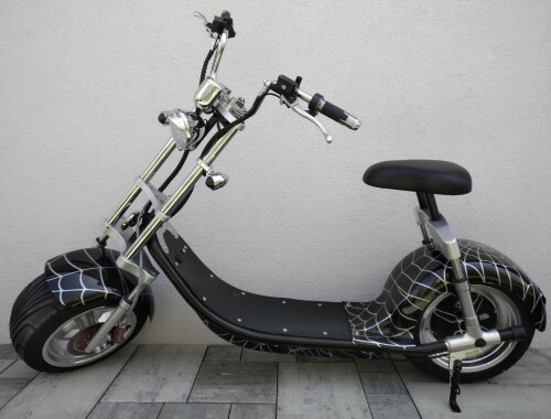 Elektrická koloběžka FLASH RIDER Chopper chrom 1500 W Spider, lithiová baterie 20 Ah