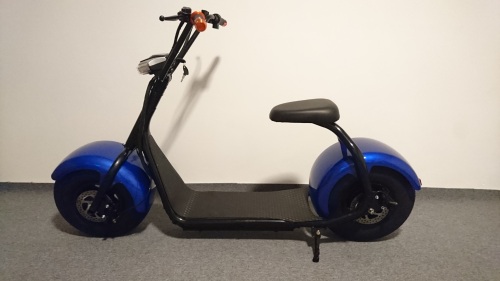 FLASH RIDER elektrická koloběžka Chopper / Harley 1000 W modrá možnost rezervace