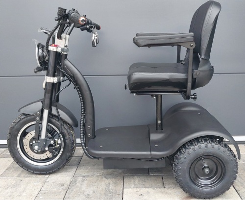 Elektrická tříkolka FLASH RIDER CY6 pro seniory 500 W černá, lithiová baterie 20 Ah