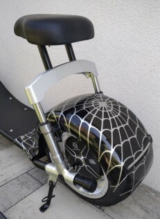 Elektrická koloběžka FLASH RIDER Chopper chrom 1500 W Spider, lithiová baterie 20 Ah