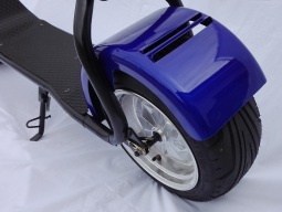 Elektrická koloběžka FLASH RIDER CHOPPER / Harley 1500 W modrá, lithiová baterie 12 Ah