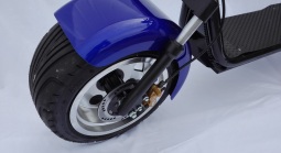Elektrická koloběžka FLASH RIDER CHOPPER / Harley 1500 W modrá, lithiová baterie 12 Ah