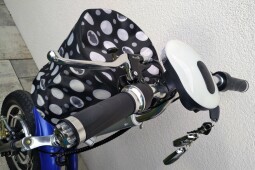 Elektrická tříkolka FLASH RIDER CY5 800 W modrá, lithiová baterie 20 Ah