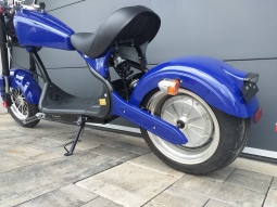 Elektrická koloběžka CHOPPER SUPER motor BOSHEL 2000 W modrá, lithiová baterie 20 Ah