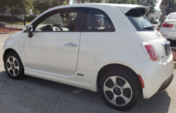 Elektrický automobil - Elektromobil - Fiat 500e, bílý, kůže, 22 kWh, 83 kW