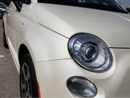 Elektrický automobil - Elektromobil - Fiat 500e, bílý, kůže, 22 kWh, 83 kW