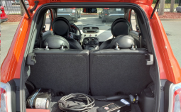 Elektrický automobil - Elektromobil - Fiat 500e, červený, kůže, 22 kWh, 83 kW