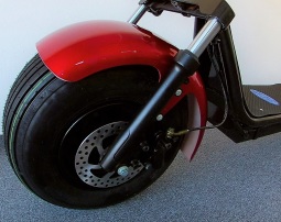 Elektrická koloběžka FLASH RIDER Chopper / Harley červená s předním odpružením 1000 W