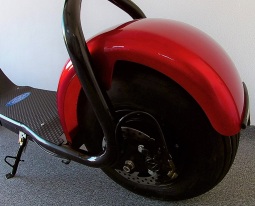Elektrická koloběžka FLASH RIDER Chopper / Harley červená s předním odpružením 1000 W