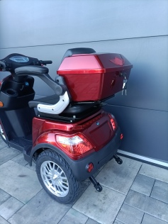 Elektrická tříkolka FLASH RIDER CY10 pro seniory 1000 W červená, lithiová baterie 20 Ah