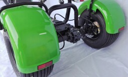 Elektrická tříkolka FLASH RIDER Chopper/Harley 1000 W zelená, lithiová baterie 12 Ah