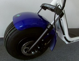 Elektrická koloběžka FLASH RIDER CHOPPER 1000 W modrá, lithiová baterie 12 Ah