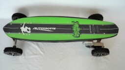 Elektrický longboard FLASH RIDER 700 W zelený, baterie olověná 9 Ah